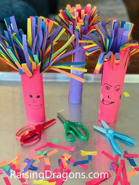 Raising Dragons, Sensory Gym, Kids Sensory Play, Kids Scissors, Rainbow Activities, March Crafts, Fine Motor Activities For Kids, Scissors Crafts, Preschool Fine Motor