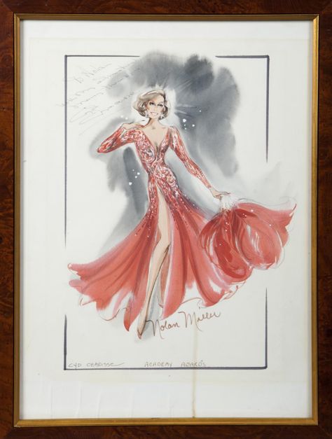 Celebrity Sketches, Hollywood Theater, Cyd Charisse, Nolan Miller, Tv Fashion, Theatre Costumes, Most Wanted, Fashion Tv, Elizabeth Taylor