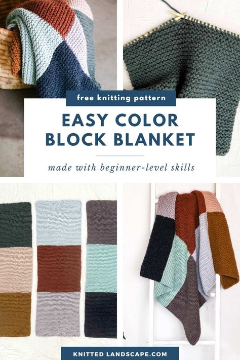 How to Knit a Blanket: Beginner Pattern For Straight Needles Knitting Blanket Squares Block Patterns, Knitting Mitered Squares Blanket Patterns, Knit Block Blanket, Knit Blocks Squares Free Pattern, Block Knit Blanket, Knitted Blocks For Blanket, Knitting Squares For Blanket, Knit Blanket Squares, Knit Blanket Squares Block Patterns