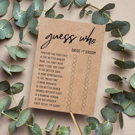 Bridal Shower Game for Wedding Shower Gift for Bridal Shower Printed Game Cards for Wedding Shower Game for Bridal Shower - Etsy Combined Bridal Shower Ideas, Easy Bridal Shower Ideas, Small Wedding Shower Ideas, Bridal Shower Unique Ideas, Simple Bridal Shower Games, Bridal Shower Prizes For Guests, Couple Wedding Shower Games, Coed Bridal Shower Ideas, Easy Bridal Shower Games