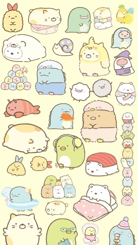 Sumiko Gurashi, Duck Wallpaper, Animal Doodles, Kawaii Illustration, Sumikko Gurashi, Hello Kitty Art, Beautiful Barbie Dolls, Kawaii Doodles, Cute Kawaii Drawings