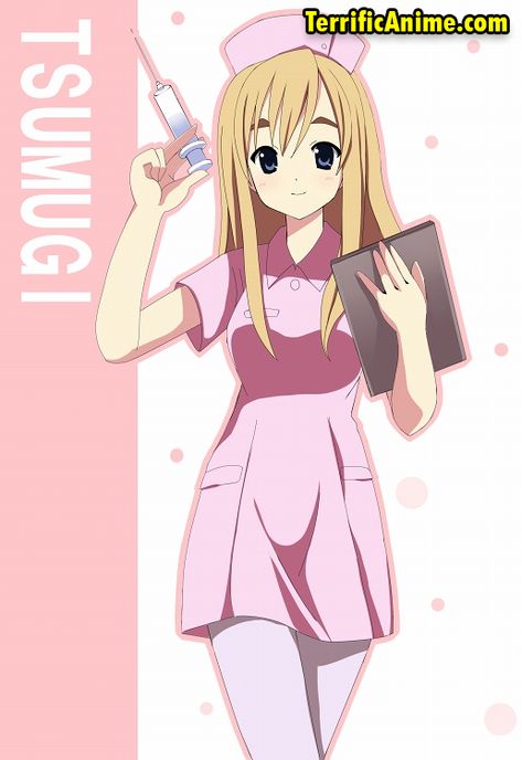 K-ON #anime #kon #kotobukitsumugi Nurse Anime Art, Nurse Core, Nurse Reference, Nurse Oc, Syringe Drawing, Mugi K On, Kawaii Nurse, Anime Nurse, Nurse Wallpaper