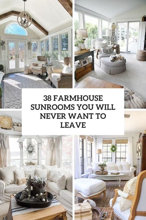 All Season Rooms Sunrooms, Cottage Indoor Design, Four Season Sunroom Farmhouse, Sunroom Design Ideas Cozy, Sunroom Modern Farmhouse, Sunroom Additions Off Living Room, 3 Season Porch Ideas Sunroom Farmhouse, Small Sunroom Layout, Furniture For A Sunroom