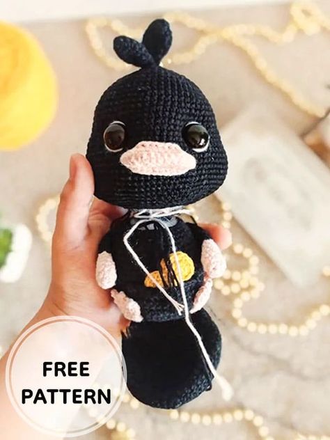 Amigurumi Harry Potter Niffler Free Pattern-1 – Free Amigurumi Crochet Crochet Panda, Crochet Animals Free Patterns, Crochet Unicorn, Crochet Elephant, Crochet For Home, Crochet Bear, Crochet Bunny, Crochet Cat, Amigurumi Free