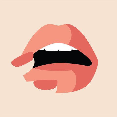 Lip Illustration Art, Lips Graphic Design, Minimalist Vector Art, Lips Illustration, Minimalistic Illustration, Vector Animals, Art Lips, Lips Graphic, Colors Illustration