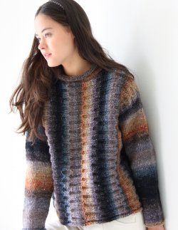 Noro Magazine Nineteenth Issue - at KnittingFever.com Noro Knitting, Noro Yarn, Sweater Knitting Pattern, Knitting Magazine, Wool Shop, Stockinette Stitch, Sweater Knitting Patterns, Women's Sweater, Yarn Shop