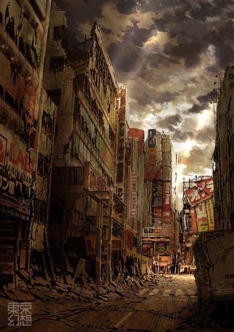 Apocalypse Landscape, Apocalypse Aesthetic, Apocalypse World, Post Apocalyptic Art, Apocalypse Art, Dystopian Future, Post Apocalypse, Future City, Matte Painting