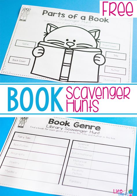 Kindergarten Parts Of A Book, Library Lesson Plans Elementary Free, Parts Of A Book Worksheet Free, Parts Of A Book Preschool, Parts Of A Book Activities, Parts Of A Book Kindergarten, Parts Of A Book Worksheet, Book Care Lessons, Book Scavenger