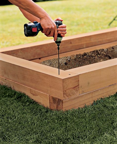 How to Build A Raised Planting Bed - This Old House Plants For Raised Beds, Raised Garden Bed Plans, Raised Planter Boxes, Raised Flower Beds, Vegetable Garden Raised Beds, Building A Raised Garden, Diy Planter Box, Diy Raised Garden, Raised Garden Beds Diy