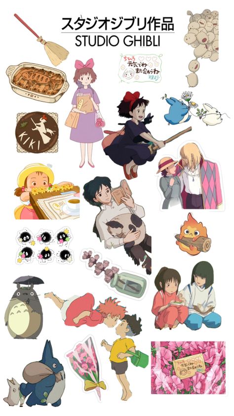 #studioghibli #sticker #kiki #howl Ghibli Stickers, Howl And Sophie, Japanese Animated Movies, Scrapbook Stickers Printable, Ghibli Movies, Japanese Animation, Anime Stickers, Miyazaki, Scrapbook Stickers