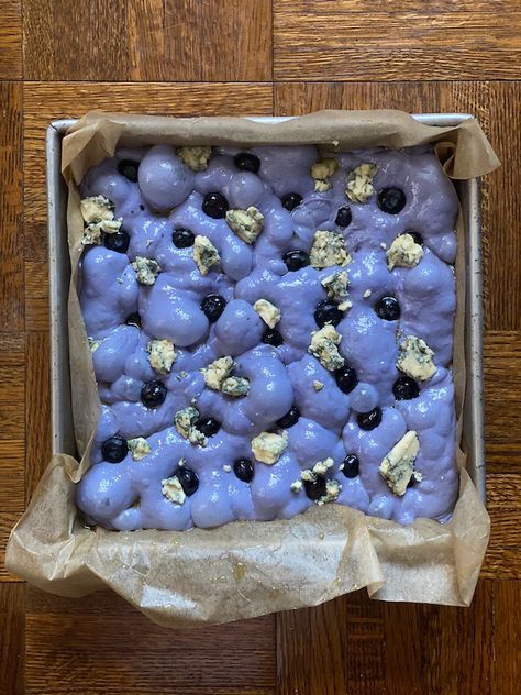 50 Shades Of Blue, Foccacia Bread, Stilton Cheese, Focaccia Recipe, Butterfly Pea Flower, Focaccia Bread, Pea Flower, Sourdough Recipes, Blue Cheese