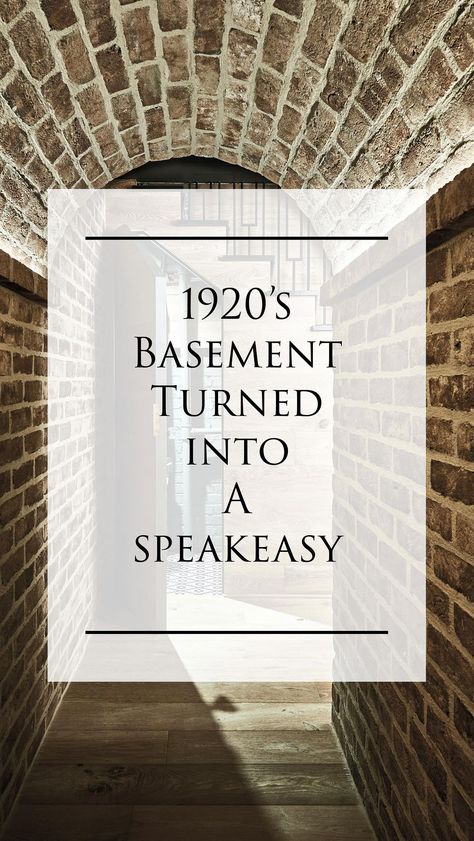 Basement Pub Ideas Interior Design, 1920 Home Decor Interior Design 1920s Bathroom, Tasteful Man Cave, Vibe Basement, Basement Brick Wall Ideas, Speak Easy Basement Ideas, 1920 Home Decor Interior Design, Basement Speakeasy Home, Basement Speakeasy Ideas