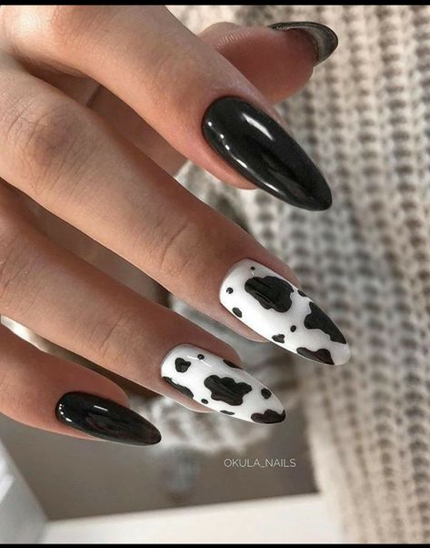 Cow Nails, Edgy Nails, Grunge Nails, Vibrant Nails, Simple Acrylic Nails, Her Nails, Acrylic Nails Coffin Short, Acrylic Nails Coffin, Minimalist Nails