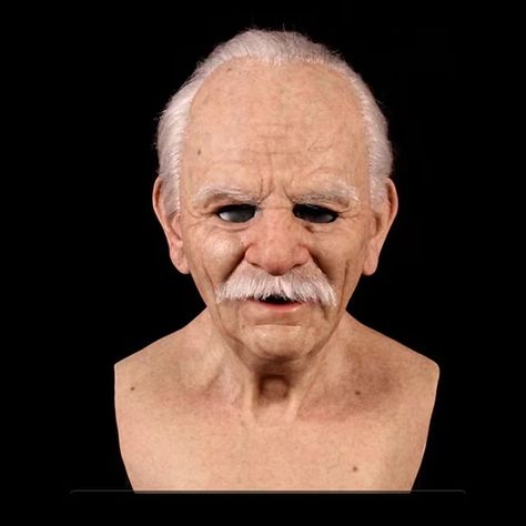 Halloween Old Man Mask Scary Costume Halloween Props Unisex 2023 - US $29.99 Old Man Mask, Old Man Face, Kostuum Halloween, Horror Masks, Silicone Masks, Scary Costumes, Face Wrinkles, Halloween Mask, Full Face Mask