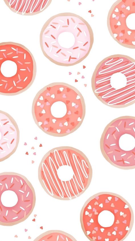 Donut Iphone Wallpaper, Donuts Wallpaper Iphone, Donut Background Wallpapers, Wallpaper Donat, Donut Wallpaper, Donuts Wallpaper, Donut Background, Donut Drawing, Donut Art