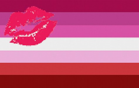 Lipstick Lesbian Flag, Edit Overlays, Lgbtq Flags, Lesbian Flag, Pinterest Board, My Vibe, All About Time, Most Beautiful, Cross Stitch