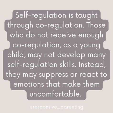 Co Regulation, Responsive Parenting, Self Regulation, Brain Development, Emotional Regulation, Gentle Parenting, Special Education Classroom, Self Compassion, Working With Children