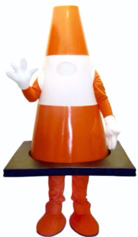 Traffic Cone costume How To Make A Traffic Cone Costume, Traffic Cone Costume Diy, Cute Painted Traffic Cones, Paint Traffic Cone, Traffic Cone Costume, Traffic Cone Painted, Traffic Cone Head, Traffic Cone, Horror Wedding