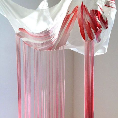 Work by @rosamund.hanny.textiles alumna @chelseaual MA #textiles will be showcased today & tomorrow as one of our #artist winners #artopps call out at @wgsn #wgsnfutures at @8northumberland in London ! See more from our homepage #wgsn Thread Art Installation, Sculpture Textile, Art Fil, Fabric Installation, Textil Design, Textile Sculpture, Textiles Techniques, Thread Art, 인물 드로잉