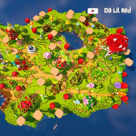 Minecraft Custom Biome Ideas, Mushroom Island Minecraft Builds, Mooshroom Island Builds Minecraft, Minecraft Mushroom Farm, Mushroom Biome Minecraft, Minecraft Mushroom Island, Minecraft Biomes, Minecraft Biome, Mushroom Island