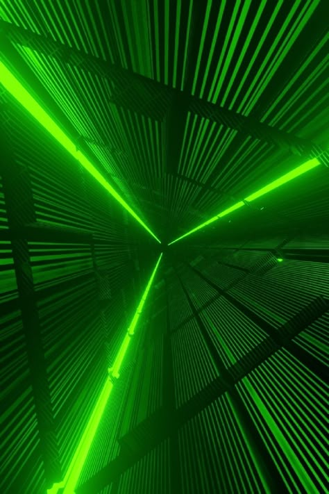 Abstract green laser Tunnel Loop. Green Tech Background, Green Laser Aesthetic, Green Tech Aesthetic, Green Technology Aesthetic, Laser Wallpaper, Green Light Background, Poster Commercial, Evolution Theory, Green Lighting