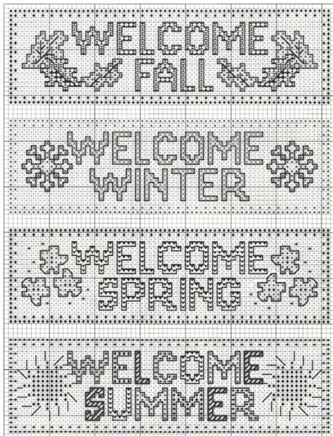 Spring, Summer, Fall & Winter | Fall cross stitch, Cross stitch quotes, Autumn cross stitch patterns Calendar Cross Stitch Pattern, Cross Stitch Spring Patterns, Fall Cross Stitch Patterns Free, Fall Cross Stitch Patterns, Disney Plastic Canvas, Spring Cross Stitch Patterns, Winter Cross Stitch Patterns, Seasons Cross Stitch, Spring Cross Stitch