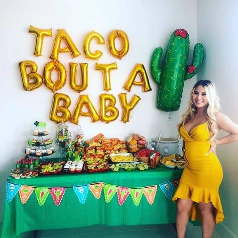 Taco Bout A Baby Theme For A Baby Shower Mexican Baby Shower, Mexican Babies, Boy Baby Shower Ideas, Baby Reveal Party, Baby Gender Reveal Party, Baby Shower Inspiration, Fiesta Baby Shower, Festa Party, Baby Gender Reveal