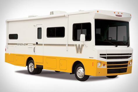 Based on classic motorhome designs of the '60s and '70s, the 2015 Winnebago Brave Motorhome is here to bring a shot of retro goodness to your next camping trip or vacation. Winnebago Brave, Truck Tent, Vintage Rv, Cool Campers, Rv Trader, Vintage Trailers, Rv Stuff, Rv Travel, Vintage Camper