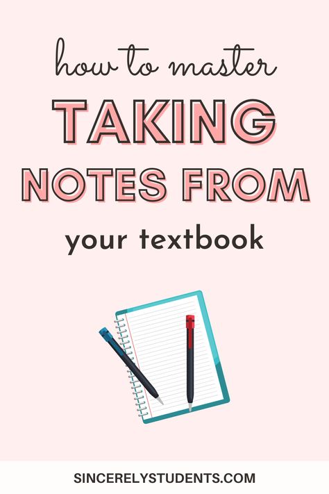 Learn the right way to take notes from your textbook and start taking notes like a 4.0 student. Follow these simple but foolproof steps now and master the note-taking proces. #notes #takingnotes #takenotes Textbook Notes Ideas, Best Way To Take Notes From A Textbook, Take Notes From Textbook, Note Taking Ideas For History, Grad School Note Taking, Textbook Notes Templates, Online Note Taking, How To Take Textbook Notes, Textbook Note Taking