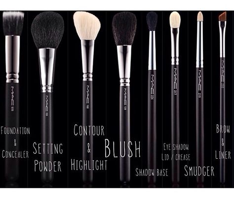 Mac Makeup Brushes Set, Mac Makeup Brushes, Mac Brushes, Makeup Brushes Set, Mac Makeup, All Things Beauty, Eye Makeup Tutorial, Powder Brush, Beauty Make Up