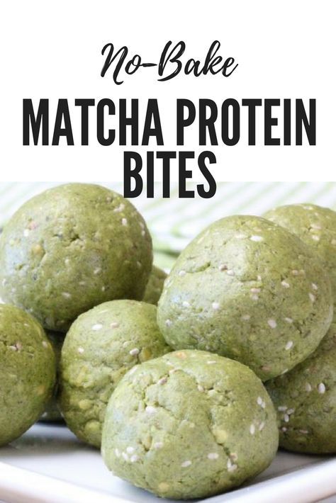 Protein Matcha, Matcha Green Tea Recipes, Green Tea Recipes, Healthy Protein Snacks, Clean And Delicious, Energy Ball Recipe, Citrus Salad, Matcha Recipe, Protein Bites