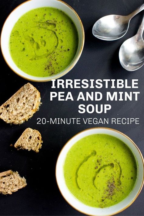 Pea And Mint Soup, Mint Soup, Soup Maker Recipes, Plant Based Lunch, British Dishes, Vegan Stew, Soup Maker, Homemade Soup Recipe, Scottish Recipes