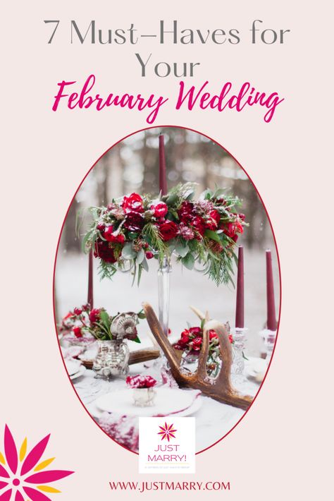 February wedding planning ideas Weddings In February Ideas, February Outdoor Wedding, Backyard Winter Wedding Ideas, February Winter Wedding, February Wedding Ideas Decoration, February Wedding Decorations, Valentines Wedding Ideas, Shopping Orlando, February Wedding Ideas