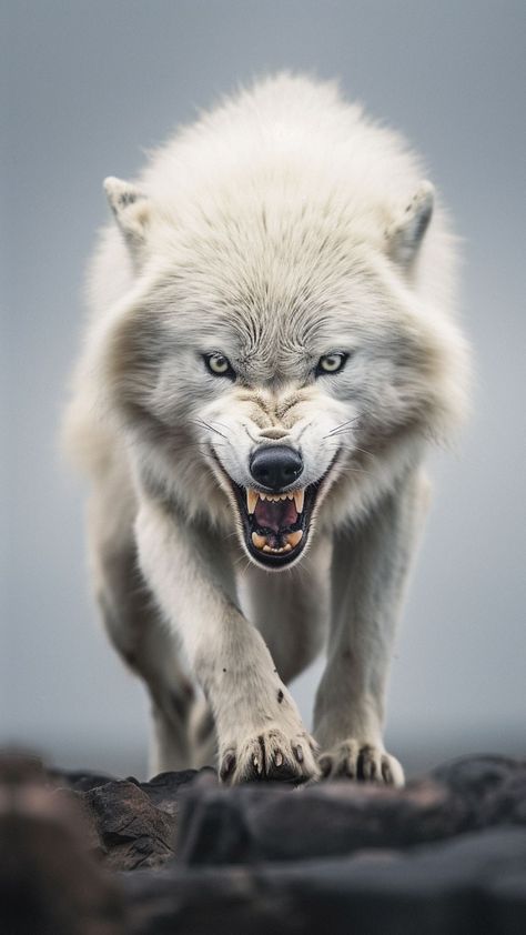 Free background desktop, hd wallpaper white wolf, grin, fangs, predator, background hd for pc, mobile phone Wolf Growling, Wolf With Blue Eyes, Scary Wolf, Lup Singuratic, Angry Wolf, Wolf Photography, Wolf Images, Scary Dogs, Alpha Wolf