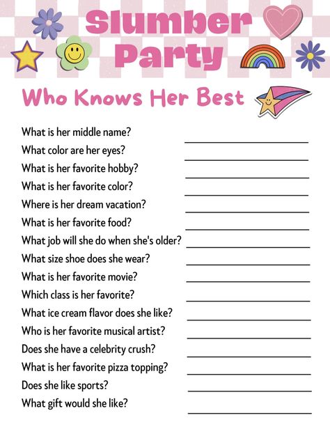 Birthday Slumber Party Ideas, Verjaarsdag Koeke, Birthday Slumber Party, Slumber Party Ideas, Sleepover Stuff, Fun Sleepover Games, Birthday Sleepover Ideas, Sleepover Tips, Halloween Sleepover