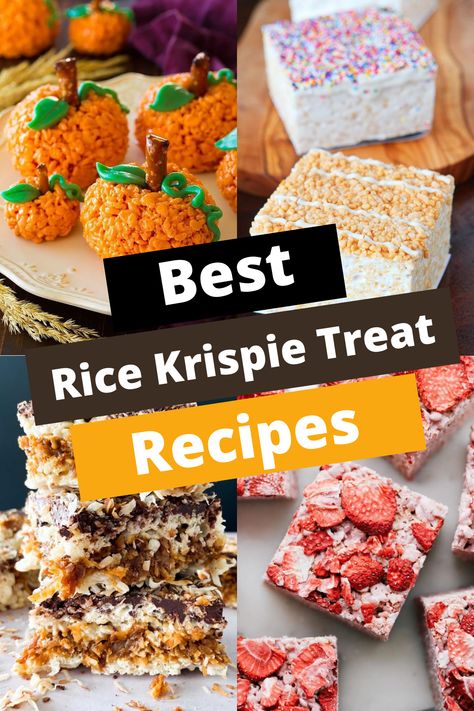 TOP 46 RICE KRISPIE TREAT RECIPES FOR SNACKING BLISS Rice Krispie Flavors, Rice Krispie Treats Thanksgiving Ideas, Rice Krispie Thanksgiving, Pumpkin Pie Rice Krispie Treats, Thanksgiving Rice Krispies, Rice Kristen Treats, Flavored Rice Krispie Treats, Ultimate Rice Krispie Treats, Molded Rice Krispie Treats