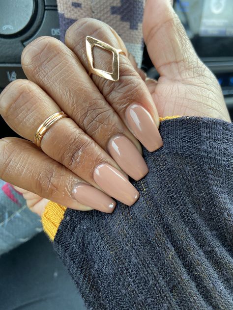 Cream Nails Coffin, C Shaped Nails, Short Coffin Shape Nails Fall, Extra Short Coffin Nails, Cream Color Nails, Short Square Acrylic Nails Winter, Mom Nails Short, Short Coffin Shape Nails, Nude Nails Coffin