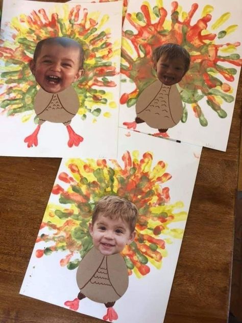 Thanksgiving Art Ideas For Toddlers, Thanksgiving Art Work For Toddlers, Montessori Thanksgiving Crafts, Turkey Handprints Preschool, Turkey Art For Kindergarten, Turkey Craft With Picture, Thanksgiving Craft With Picture, November Themes For Infants, Thanksgiving Theme Preschool Crafts