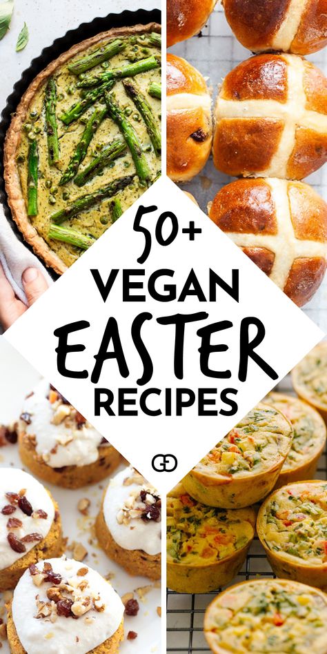 Vegan Easter Recipes Vegan Easter Dinner, Vegetarian Easter Recipes, Easter Breakfast Recipes, Vegetarian Easter, Healthy Easter Recipes, Vegan Easter Recipes, Diy Foods, Easter Food Appetizers, Vegan Easter