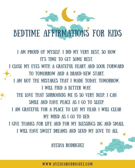 Intentional Time With Kids, Positive Mantras For Kids, Positive Parenting Affirmations, New Parent Affirmations, Kids Morning Affirmations, Affirmations For Parenting, Prayer For Kids Bedtime, Less Stimulating Shows For Kids, Homeschool Affirmations