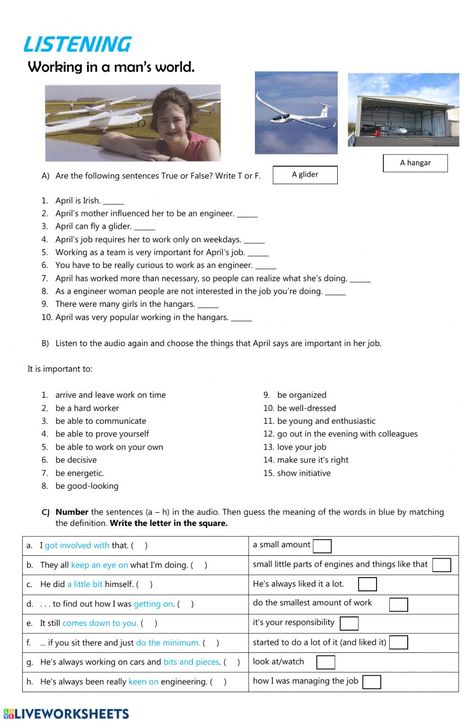 Listening comprehension interactive and downloadable worksheet. You can do the exercises online or download the worksheet as pdf. English Liveworksheet, Listening English, Weather Vocabulary, Listening Test, English Teaching Materials, Making Inferences, Basic English, Listening Comprehension, Third Grade Reading