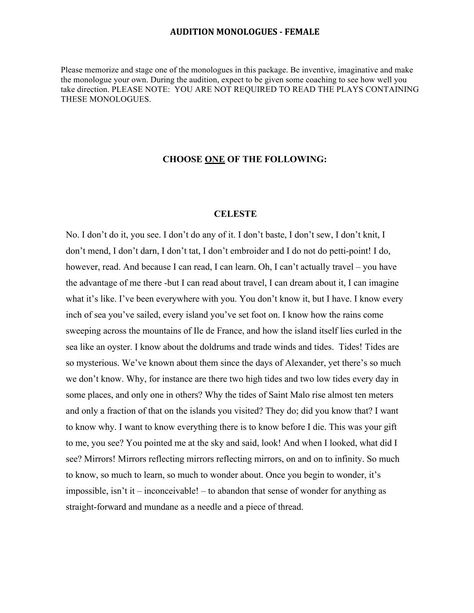 Short Dramatic Monologue, Best Monologues From Movies, Hindi Monologue Script, Funny Monologues For Women, One Minute Monologues For Women, Monologues Female Dramatic From Movies, Acting Monologues Female Funny, Dramatic Monologues For Women, Movie Monologues Female