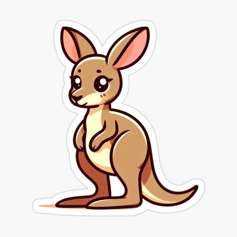 Get my art printed on awesome products. Support me at Redbubble #RBandME: https://www.redbubble.com/i/sticker/Adorable-Kangaroo-Illustration-Animal-Summer-by-quentinmtb/159308790.EJUG5?asc=u Kangaroo Cartoon, Cartoon Kangaroo, Kangaroo Illustration, Aussie Christmas, Redbubble Stickers, Fun Ideas, Animal Illustration, Science Poster, Kangaroo