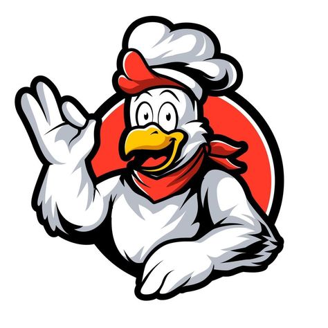 Chicken mascot logo vector. Chicken vector illustration. Organic farm vector mascot logo design Chicken Vector Illustration, Chicken Mascot, Chicken Vector, Farm Vector, Mascot Logo Design, Organic Farm, Mascot Logo, Heart Tree, Logo Banners