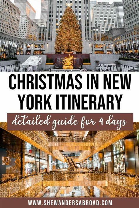 New York Winter Itinerary, Things To Do In Nyc In December, What To Do In New York At Christmas, New York City December Trip, Nyc Itinerary 3 Day Christmas, New York City Christmas Itinerary, 3 Days In New York City At Christmas, Christmas In New York Itinerary, Nyc Outfits December