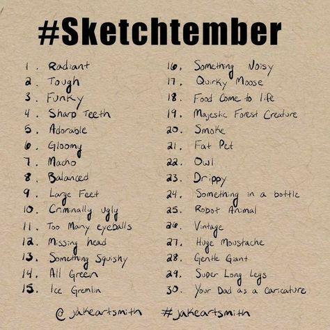 Sketch Book Ideas, Comics Sketch, Sketchbook Prompts, Sketch Quotes, September Art, Art Journal Challenge, Sketchbook Challenge, 30 Day Drawing Challenge, Art Style Challenge