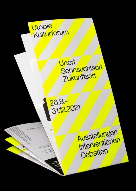 The Kulturforum near Potsdamer Platz in Berlin has a very eventful and moving past and for the first time in history the individual institutions are joining together. Among the institutions are the… Speculative Design, Potsdamer Platz, 포트폴리오 레이아웃, Leaflet Design, Visual Identity Design, Sports Graphic Design, Motion Graphics Design, Art And Culture, The Exhibition