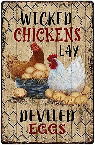 Farm Store Decor, Wicked Chicken, Farm Cartoon, Chicken Coop Signs, Chicken Signs, Chicken Decor, Chicken Art, Outdoor Holiday Decor, Art Deco Stil