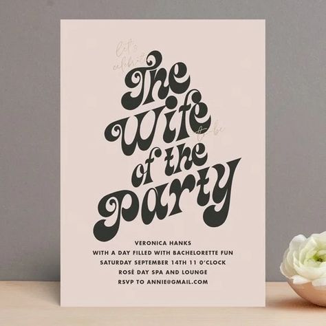 Trendy Bachelorette Party, Beach Party Invitations, Bachelorette Party Destinations, Etsy Invitations, Chic Invitation, Awesome Bachelorette Party, Party Invite Design, Bachelorette Party Bride, Bachelorette Invitations