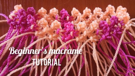 Macrame crown knots for beginner's Macrame Crown, Crown Knot, Chevron Bracelet, Macrame Tutorial, Beginners Guide, Baby Knitting, Macrame, Knot, Crown